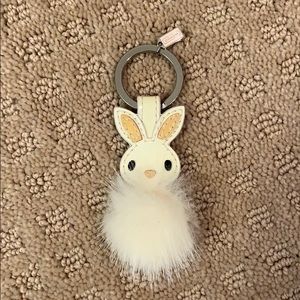 Coach Leather Mink Bunny Keyring